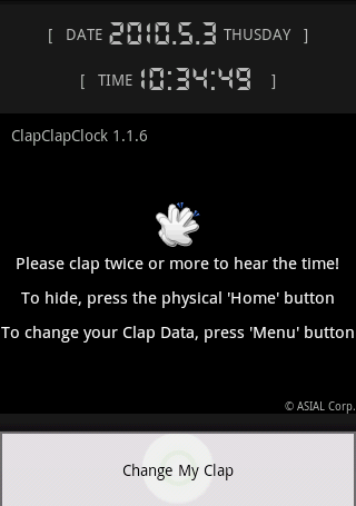 キミ、時刻を教えてくれたまえ！「ClapClap Clock」