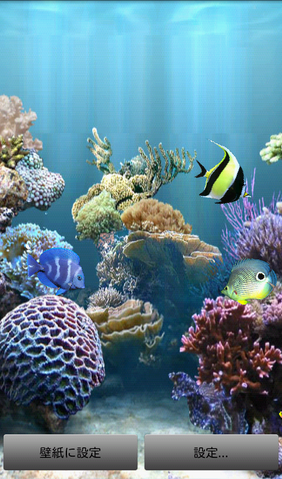 Android端末で熱帯魚が飼える「aniPet海洋水族館ライブ壁紙（トライアル版）」