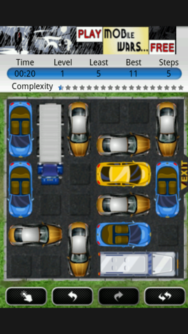 車やブロックを移動させてゴールをめざすパズルゲーム「Traffic Jam Free」