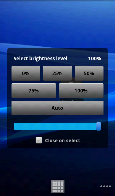 画面の明るさはウィジェットで2ステップ変更！「Brightness Level」