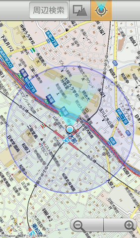 街で役立つ快速地図アプリ「マピオン」