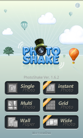 端末シェイクで写真をコラージュ！「PhotoShake!」